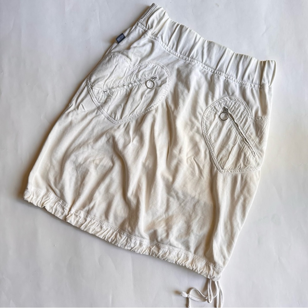 Y2K White Moschino Mini Skirt